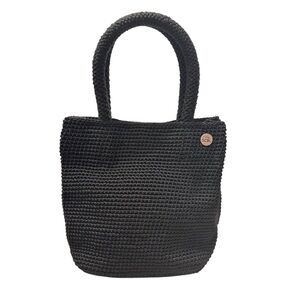 The Sak black Crocheted short handle bag